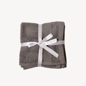 Light Grey Diamond Face Towel - Set of 3