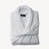 White Shawl Collar Bathrobe